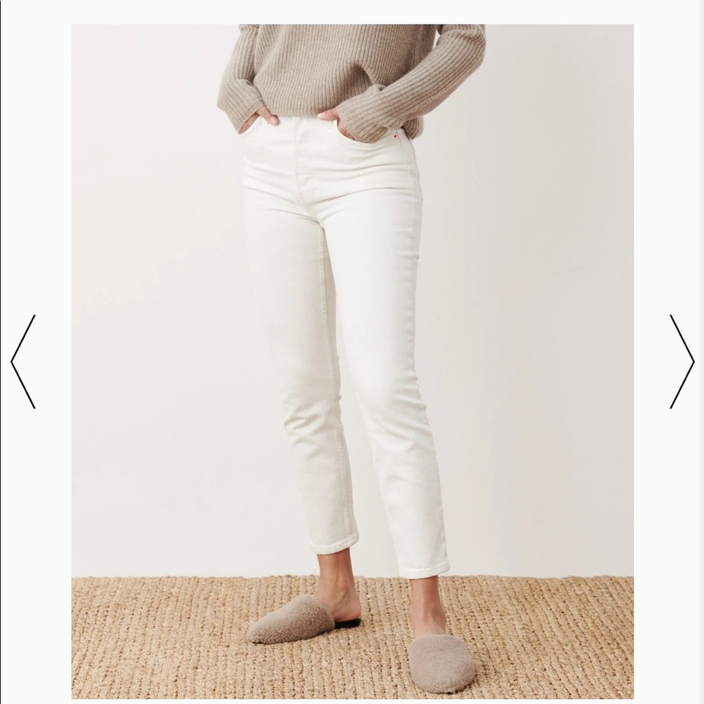 Re/Done high rise ankle crop jeans in white 29 NWOT